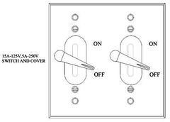 MULBERRY METAL PRODUCTS Mulberry Metal Products 30492 2-gang toggle switch cover with two 15A-125V toggles (individual)