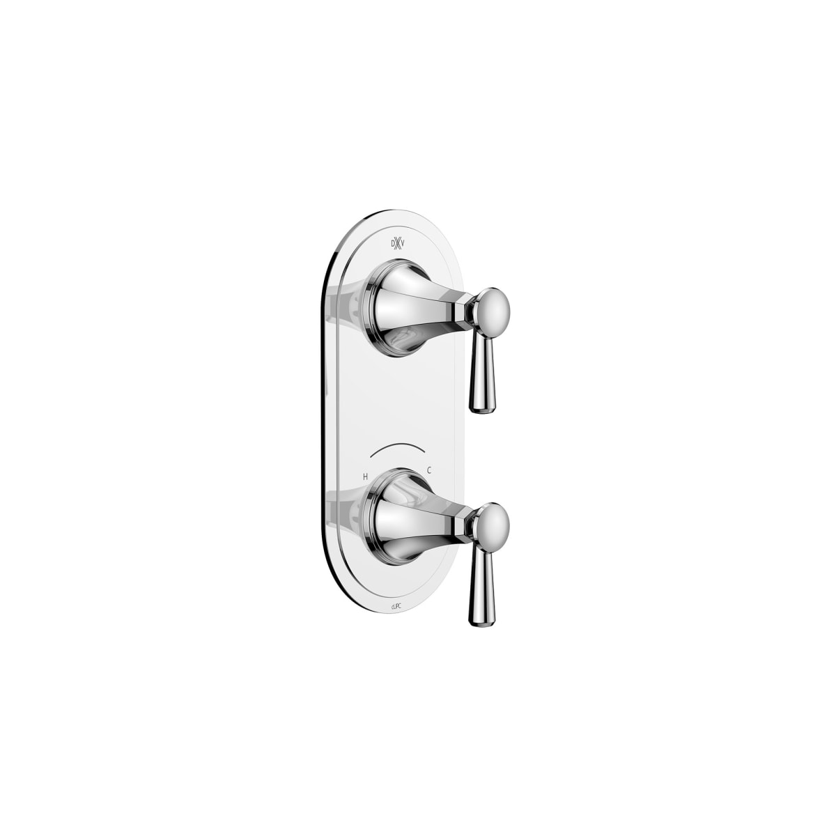 DXV DXV D35160527.100 Fitzgerald 2-Handle Thermostatic Valve Trim Only with Lever Handles in Polished Chrome