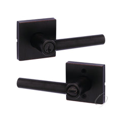 KWIKSET Kwikset 740MILSQT-11PS Milan Entry Lever Smartkey Bronze