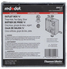 MULBERRY METAL PRODUCTS Mulberry Metal Products 30236 2-Gang Weatherproof Box With 3-3/4-Inch Hubs And 2 Plugs