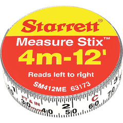 STARRETT Starrett 63173 Adhesive Tape Measure 12 Ft Steel