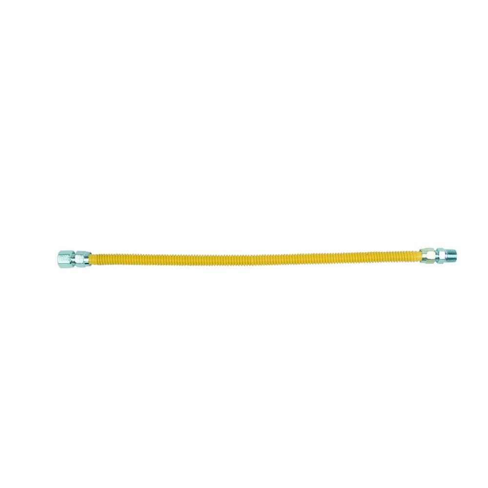 BRASSCRAFT BrassCraft CSSD54-18 ProCoat Gas Connector 1/2 inch FIP x 1/2 inch MIP x 18 inch