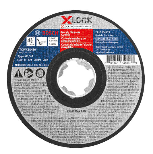 BOSCH TCWX1S450 GRINDING & CUT OFF WHEELS