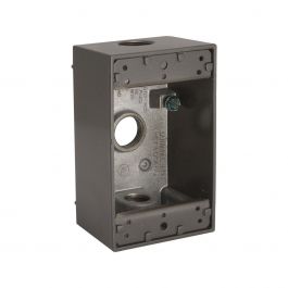 BELL BELL 5320-2 Weatherproof Box, 1 Gang, 18.3 cu-in Capacity, Bronze