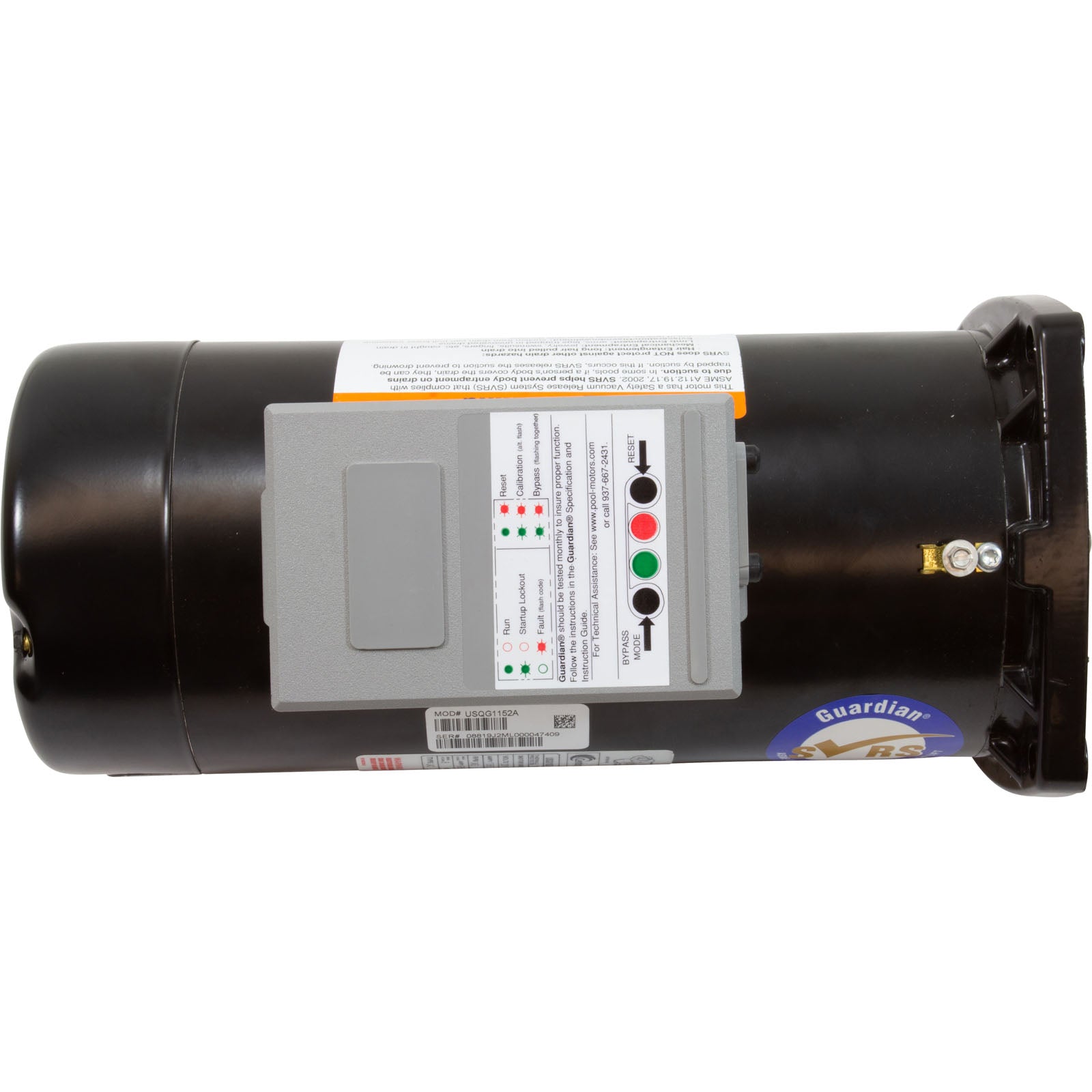 CENTURY MOTORS Century USQG1152A Motor 1.5hp 115/230v 1-Spd 48Y Frame SQFL
