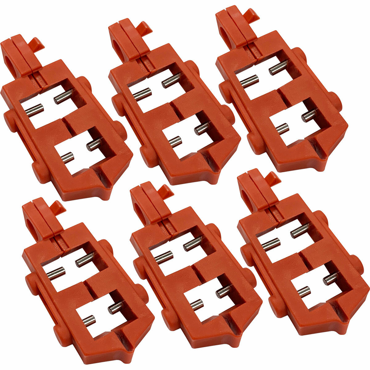 BRADY Brady 65688 Single Pole Circuit Breaker Lockout Device 120V Snap-On Red Pack of 6