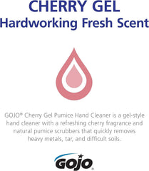 Gojo 2354-08 Cherry Gel Pumice Hand Cleaner 10 Oz Bottle