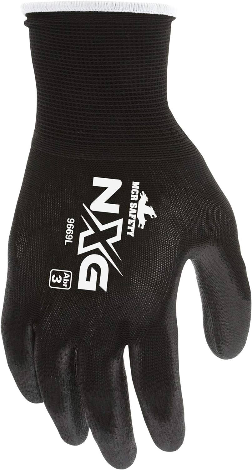 MCR SAFETY MCR Safety 9669M Coated Gloves Medium Pack of 1 Black Replacement 9669MMG