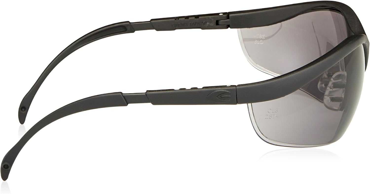 MCR SAFETY MCR Safety KD112 Klondike Safety Glasses Black Frame Grey Lens
