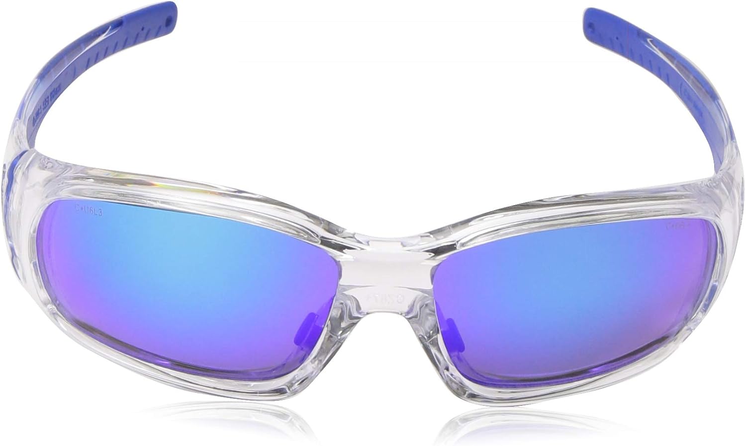 MCR SAFETY MCR Safety SR148B Swagger Blue Diamond Mirror Lens Safety Glasses UV Protection Polycarbonate Frame