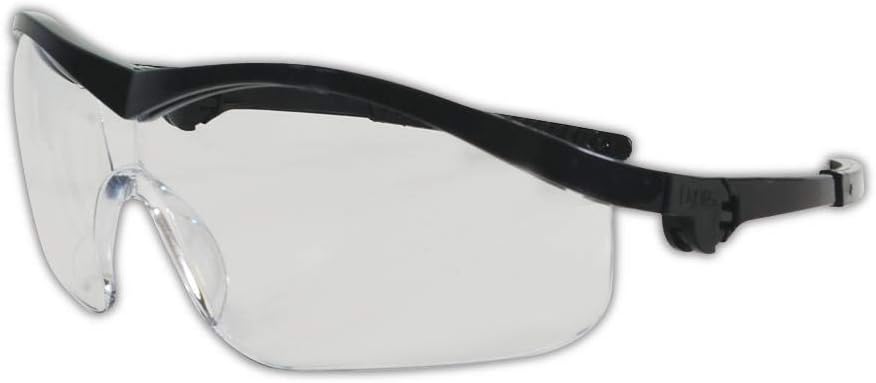 MCR SAFETY MCR Safety ST110 Safety Glasses Clear Lens Black Frame