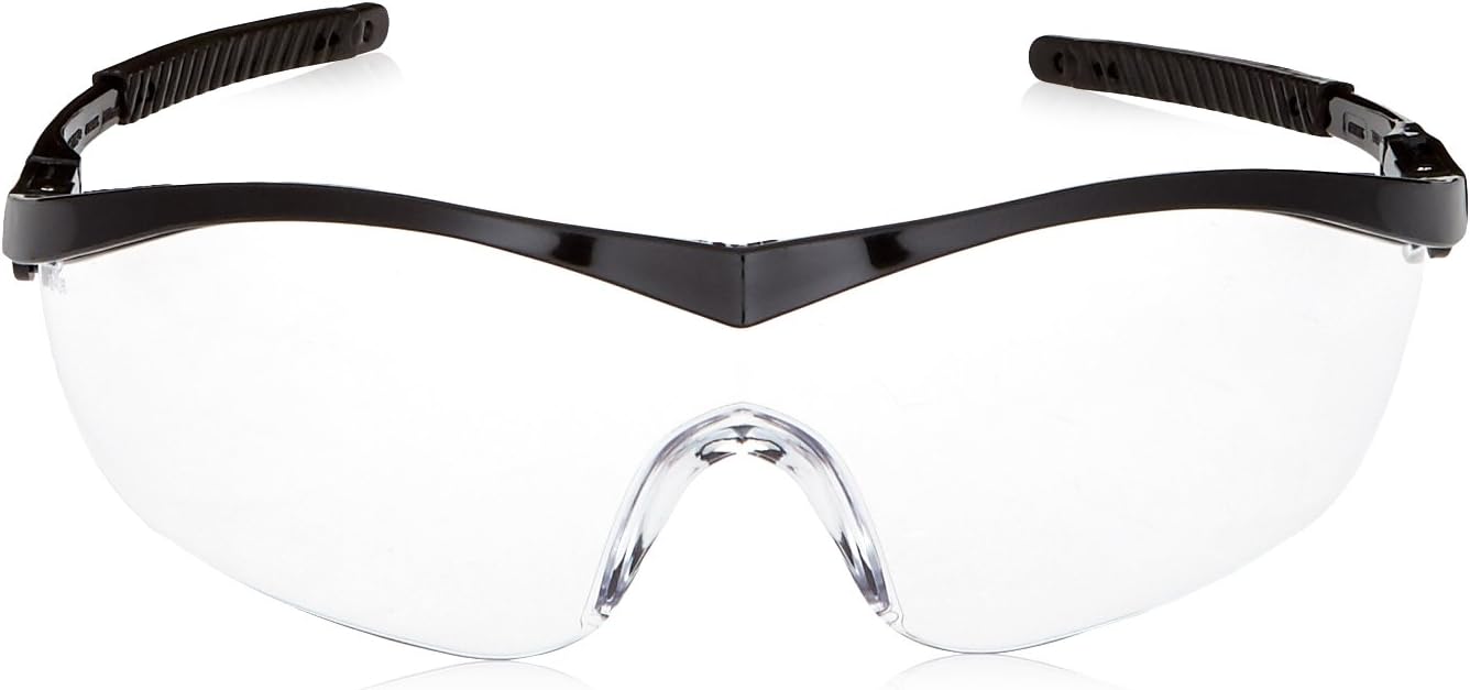 MCR SAFETY MCR Safety ST110 Safety Glasses Clear Lens Black Frame