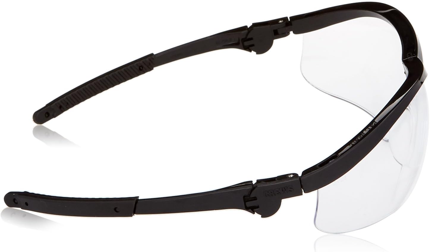 MCR SAFETY MCR Safety ST110 Safety Glasses Clear Lens Black Frame
