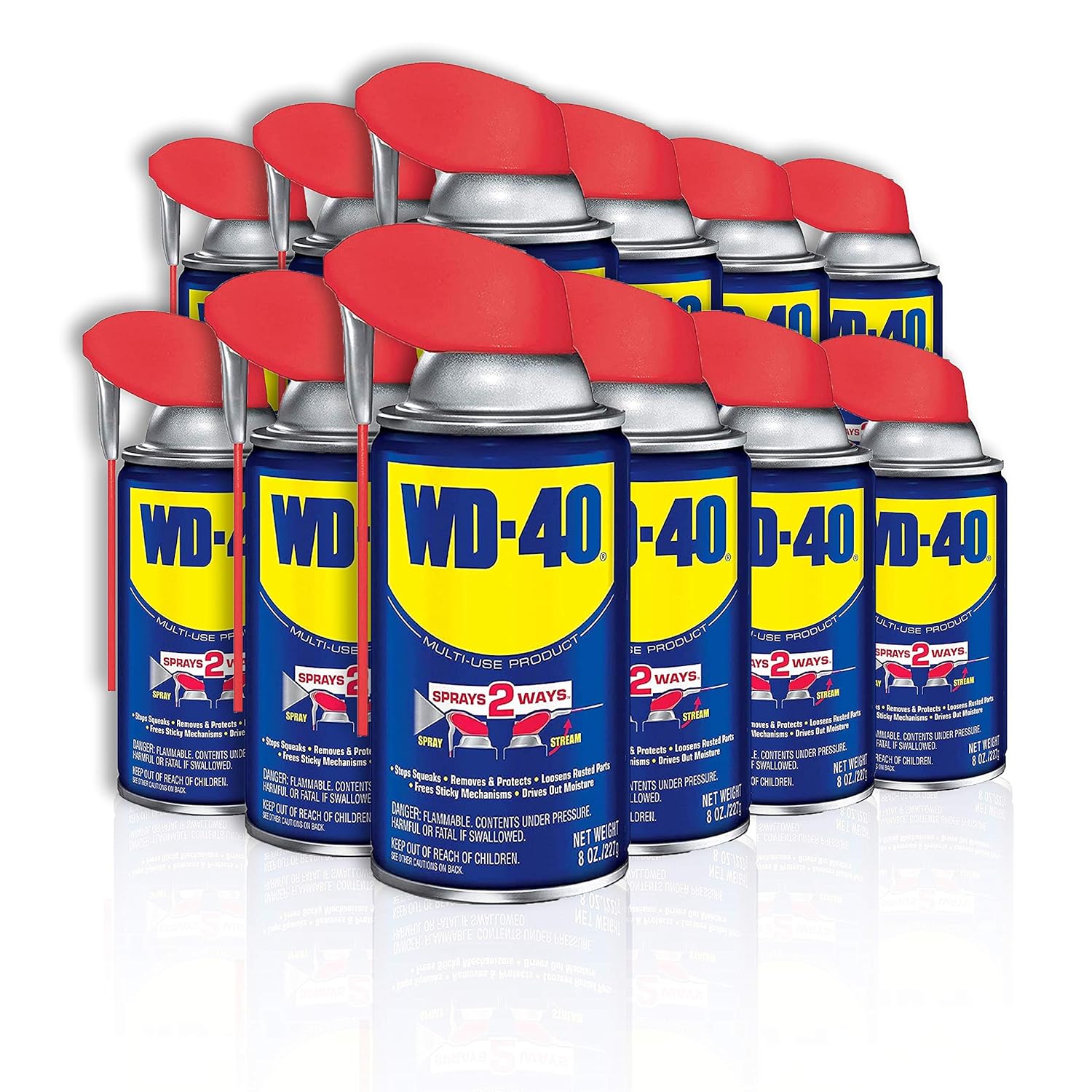 WD-40 WD-40 490026 Smart Straw Lubricant 8 OZ Aerosol - 12 Pack