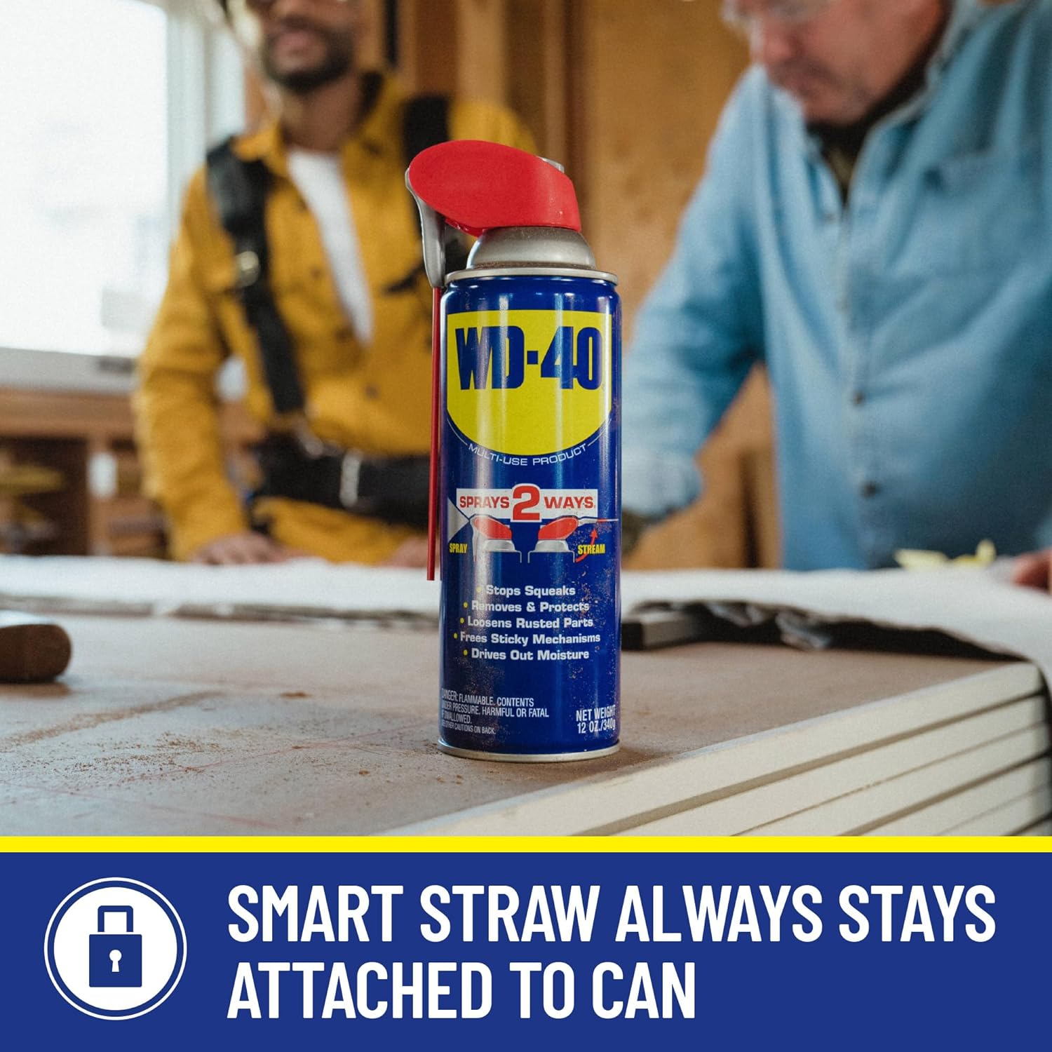 WD-40 WD-40 490057 Multi-Use Lubricant with Smart Straw Spray, 12 oz
