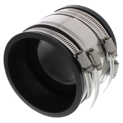 FERNCO Fernco 1056-43RC Strong Back PVC Shielded Coupling 4x3 Inch Cast Iron PVC Copper Steel Lead Replacement