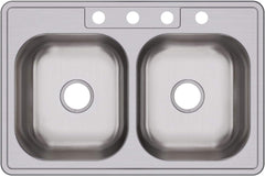 ELKAY Elkay DSE233224 Dayton Double Bowl Top Mount Stainless Steel Sink