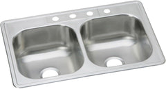 ELKAY Elkay DSE233224 Dayton Double Bowl Top Mount Stainless Steel Sink