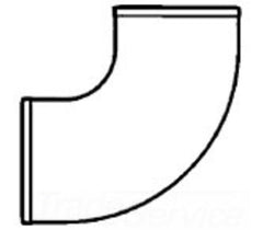 Tyler Pipe 006879 Cast Iron No Hub 1/4 Bend Pipe Fitting - Replacement MPN