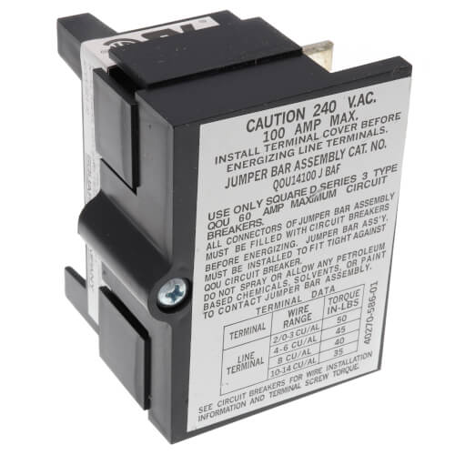 SCHNEIDER ELECTRIC Square D QOU14100JBAF Jumper Bar Assembly 100 Amp 4-Pole