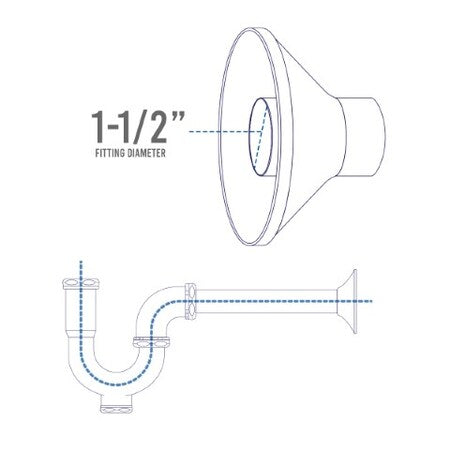 EVERFLOW Everflow 12715 P-Trap with Drain Plug, 17GA Chrome Plated Brass, 1-1/4 Inch