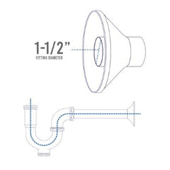EVERFLOW Everflow 12715 P-Trap with Drain Plug, 17GA Chrome Plated Brass, 1-1/4 Inch