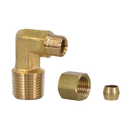 EVERFLOW Everflow C69R-1438-NL Lead-Free Brass Reducing 90 Degree Elbow Compression Fitting