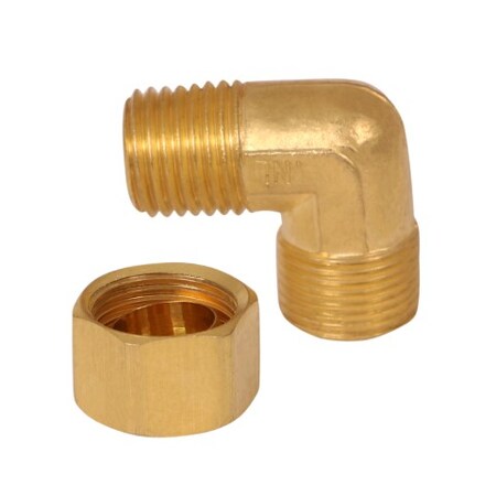 EVERFLOW Everflow C69R-1418-NL Reducing 90 Degree Elbow Pipe Fitting Lead Free Brass
