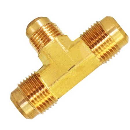 EVERFLOW Everflow F44R-585812 Brass Flare Reducing Tee Pipe Fitting 5/8 x 1/2 Inch