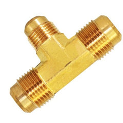 EVERFLOW Everflow F44R-585812 Brass Flare Reducing Tee Pipe Fitting 5/8 x 1/2 Inch