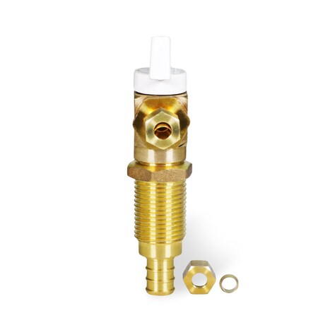 EVERFLOW Everflow 545P Icemaker Replacement Valve 1/2 PEX B Inlet x 1/4 Compression Outlet Lead Free Brass