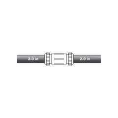 EVERFLOW Everflow BRCS0200-NL Coupling Fitting with Packing Nut Brass 3 Inches Length 2 Inches Compression