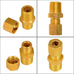EVERFLOW Everflow C68-38-NL 3/8 OD COMP x MIP Adapter Pipe Fitting Lead Free Brass