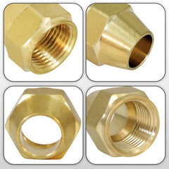 EVERFLOW Everflow F41S-316 3/16 Inch Flat Short Nut for Flare Pipe Fittings Brass