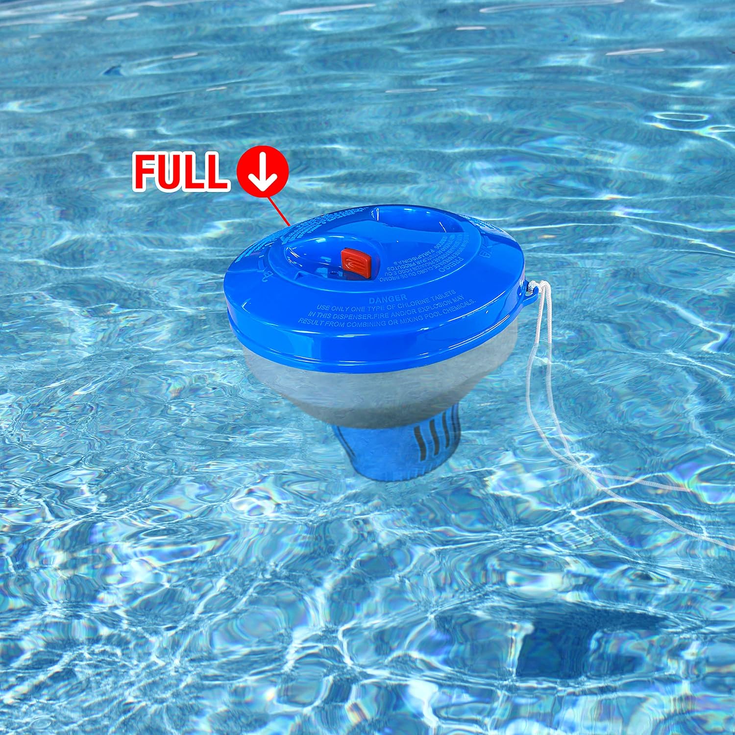 JED POOL TOOLS JED Pool Tools 10-445 Pro Floating Chlorinator for Swimming Pools - 16 Ounces