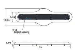 AQUASTAR POOL PRODUCTS AquaStar 32PD105 Channel Drain Pinhole Anti-Entrapment Suction Outlet Cover 196 GPM Dark Gray