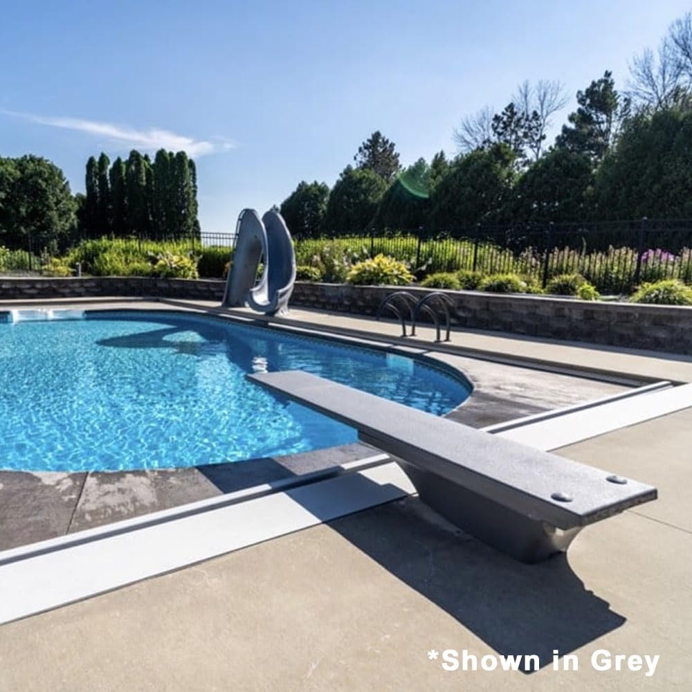 GLOBAL POOL PRODUCTS Global Pool Products GPP-DB-GX6-W 6 Feet White Diving Board Replacement for Inground Swimming Pools
