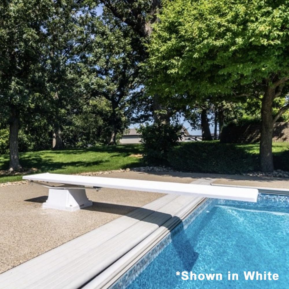 GLOBAL POOL PRODUCTS Global Pool Products GPP-DB-GX6-W 6 Feet White Diving Board Replacement for Inground Swimming Pools