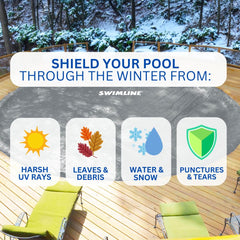 SWIMLINE Swimline PCO141624 Super Deluxe Winter Pool Cover 12 X 20 FT Oval