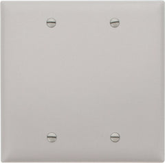 LEGRAND Pass Seymour TP23GRY 2 Gang Blank Wall Plate Gray