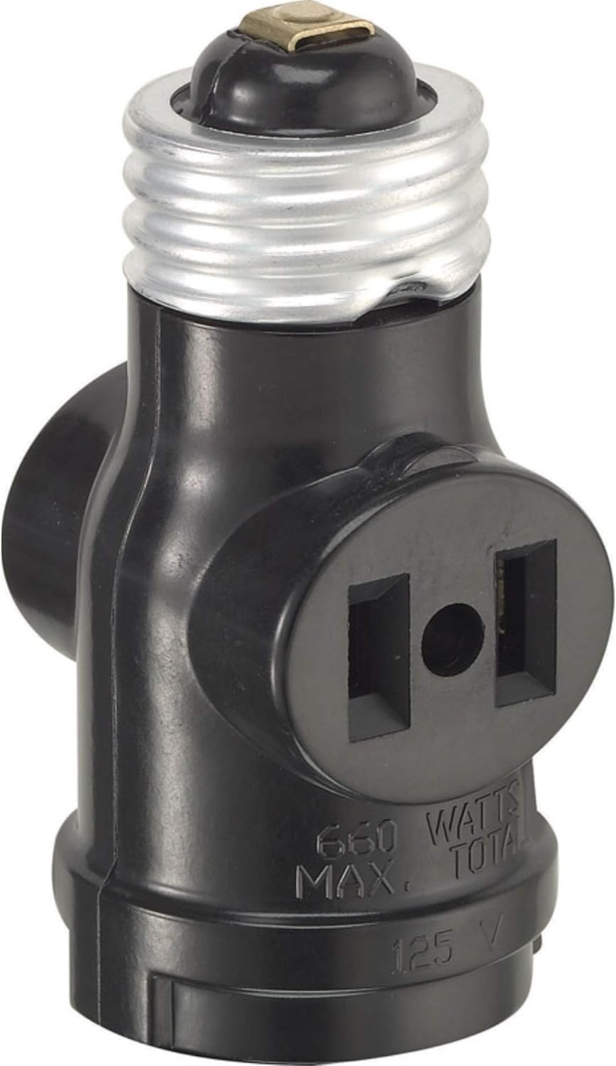 LEVITON Leviton 1403 Two Outlet Socket Adapter 120 Volts 1 Pack