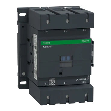 SCHNEIDER ELECTRIC Schneider Electric LC1D150U7 Non-Reversing IEC Contactor 240VAC 150 Amp 3-Pole 1NO 1NC