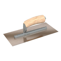 Bon Steel City 66-117 Golden Stainless Steel Finishing Trowel Square End 11 X 5 Camel Back Wood Handle