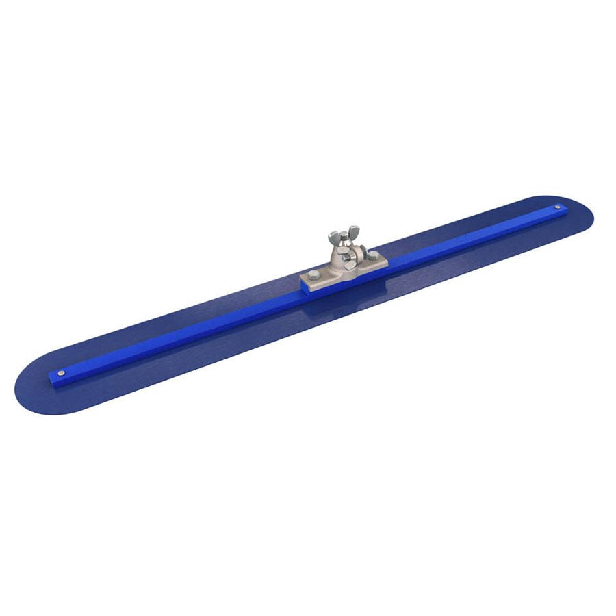 BON Bon 82-512 Blue Steel Fresno Trowel Round End 36 inches x 5 inches with Locking All-Angle Bracket