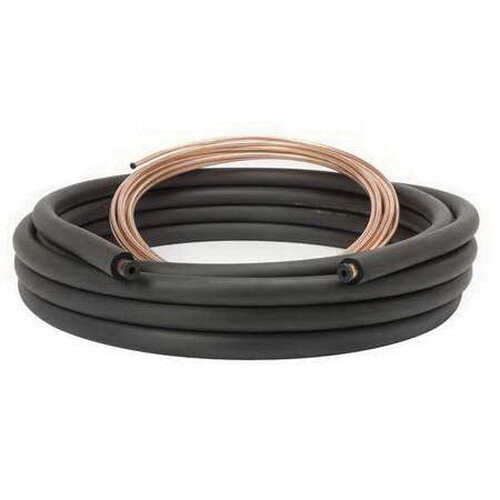 MUELLER INDUSTRIES Mueller Industries 61020500B3B6 Mini Split Refrigerant Line Set 50 Feet 3 8 Liquid Line, 5 8 Suction Line