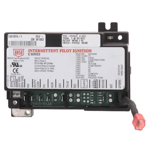 BASO BASO C661BFA-1C 24V Intermittent Pilot Ignition Control - No Retry, Remote Flame Sensing