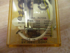 IDEC RR2P-ULAC24V Power Relay 24VAC 10A Plug In