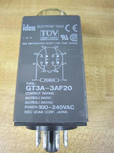 IDEC IDEC GT3A-3AF20 Multi-Mode Timer 100-240VAC DPDT Delay Replacement GT3D-3AF20