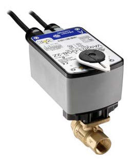 JOHNSON CONTROLS Johnson Controls VG1241BL+943GGA 2-Way Brass Ball Valve with Electric Actuator