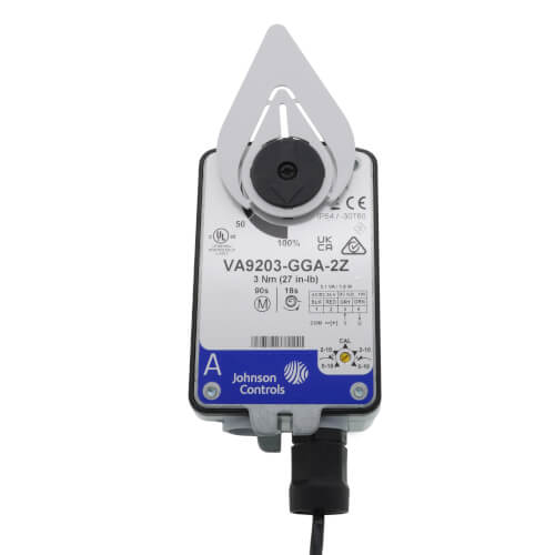 JOHNSON CONTROLS Johnson Controls VG1241AG+923GGA Two-Way Brass Trim Ball Valve VA9203-GGA-2Z Actuator